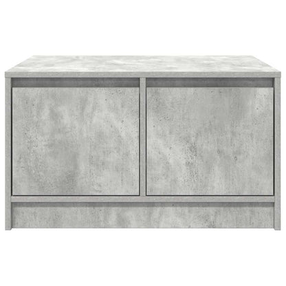 Coffee Table with Drawers Concrete Grey 70.5x70x40 cm