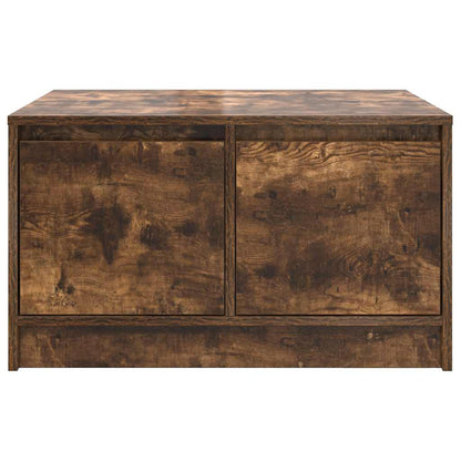Coffee Table with Drawers Smoked Oak 70.5x70x40 cm