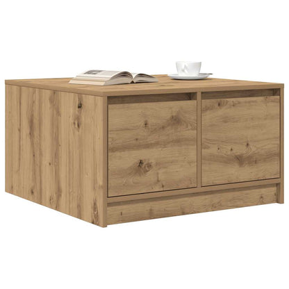 Coffee Table with Drawers Artisan Oak 70.5x70x40 cm