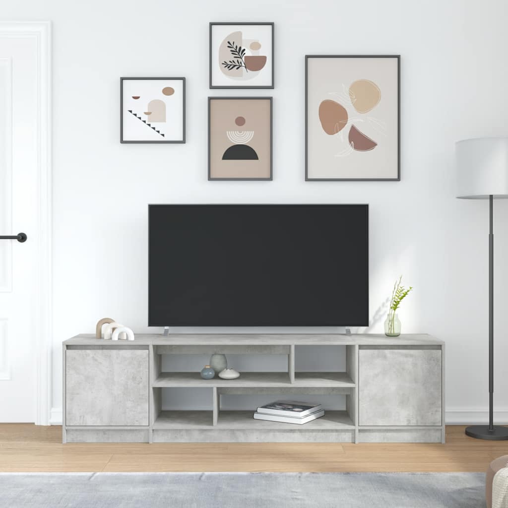 TV Cabinet Concrete Grey 188.5x41x50 cm Engineered Wood