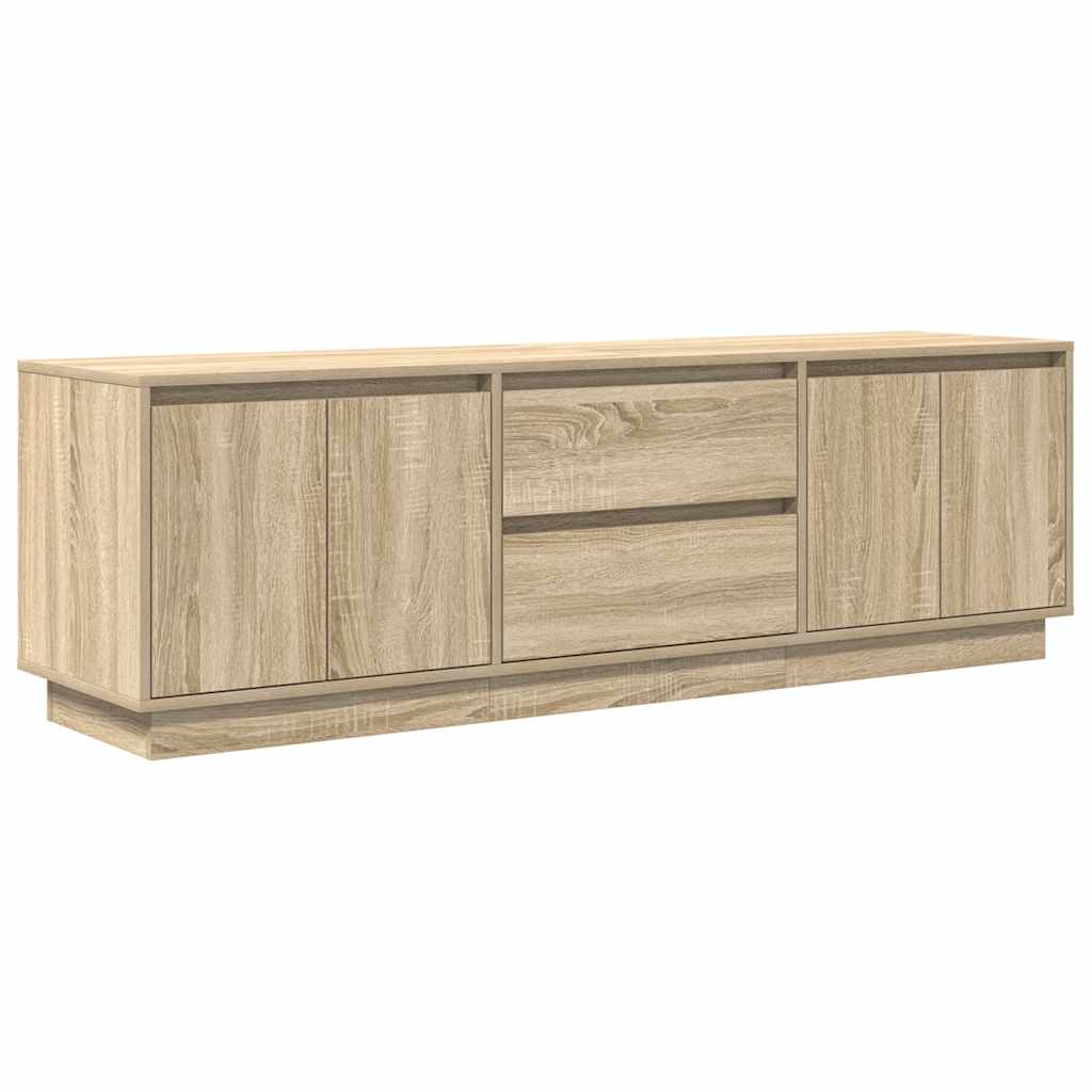 TV Cabinet with LED Lights Sonoma Oak 160.5x41x50 cm