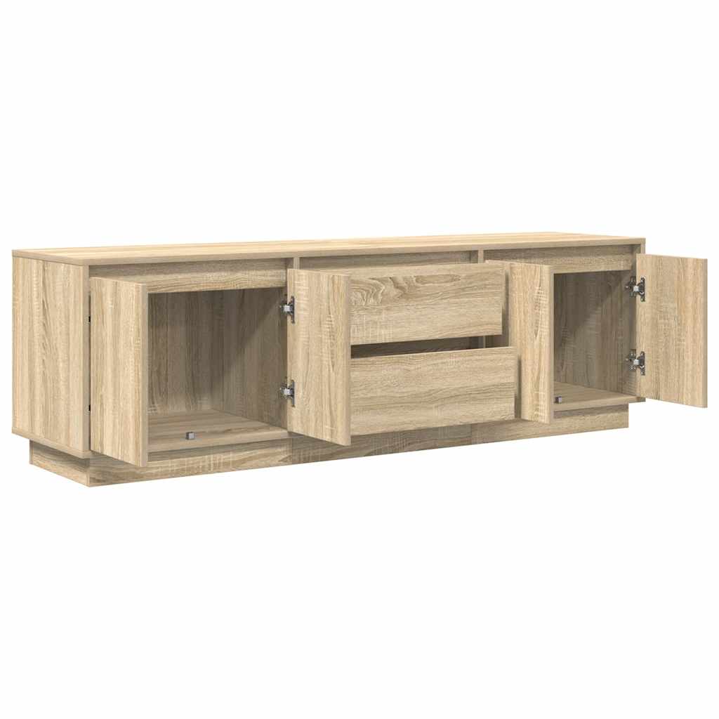 TV Cabinet with LED Lights Sonoma Oak 160.5x41x50 cm