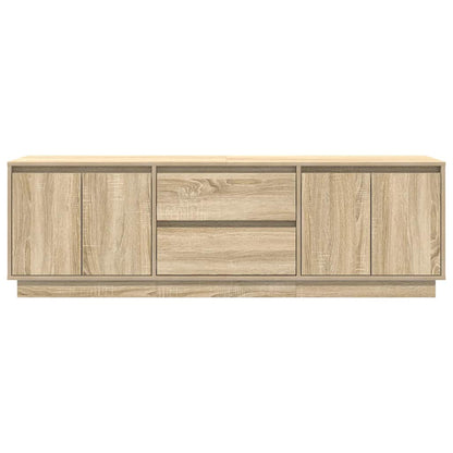 TV Cabinet with LED Lights Sonoma Oak 160.5x41x50 cm