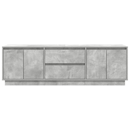 TV Cabinet with LED Lights Concrete Grey 160.5x41x50 cm