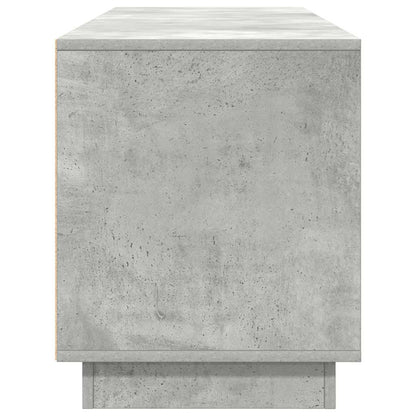 TV Cabinet with LED Lights Concrete Grey 160.5x41x50 cm
