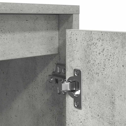 TV Cabinet with LED Lights Concrete Grey 160.5x41x50 cm