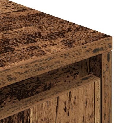 TV Cabinet with LED Lights Old Wood 160.5x41x50 cm