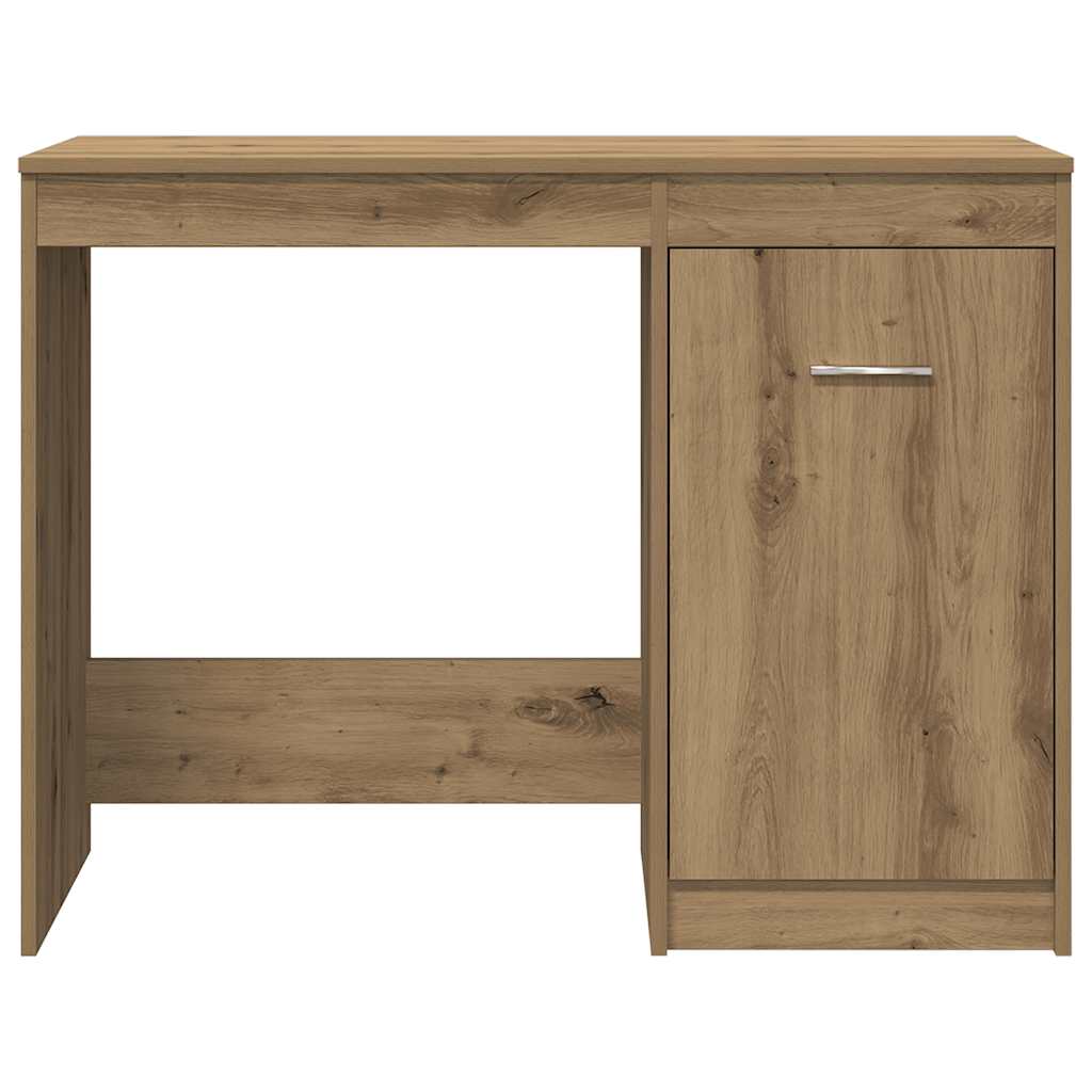 Artisan Oak Desk with Cabinet | Engineered Wood Office Furniture