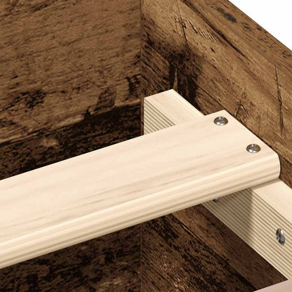 Bed Frame without Mattress Old Wood 90x200 cm Engineered Wood