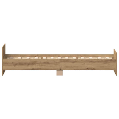 Bed Frame without Mattress Artisan Oak 100x200 cm Engineered Wood