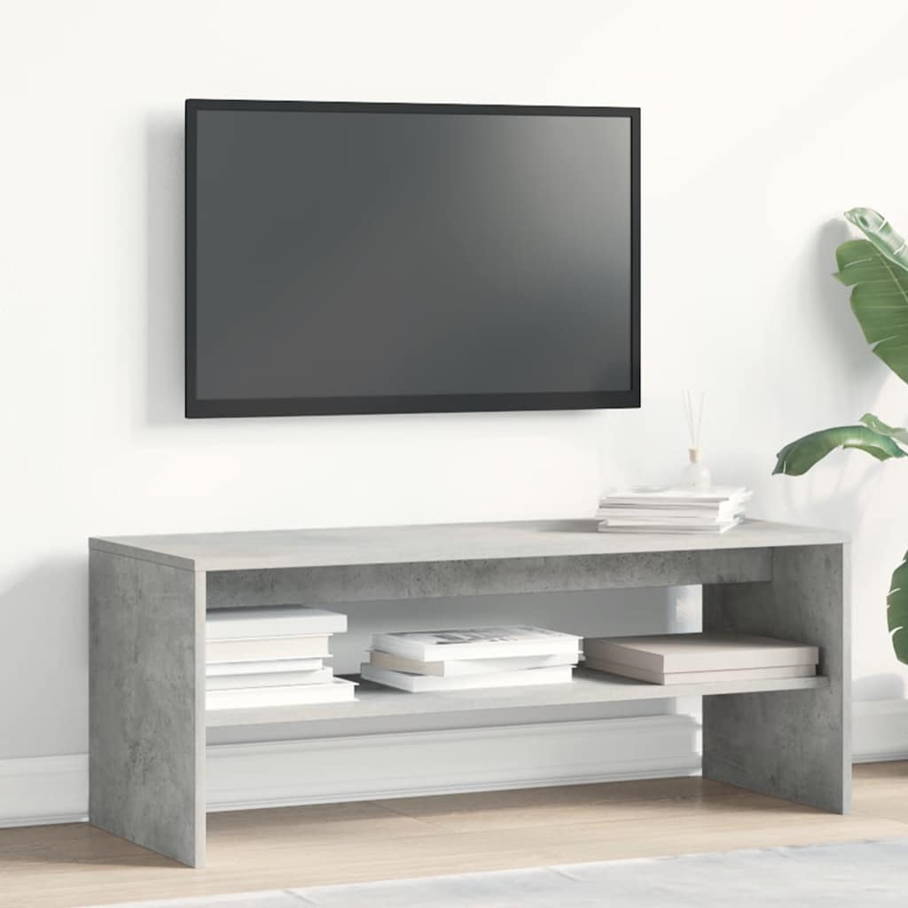 TV Cabinet Concrete Grey 100x40x40 cm Engineered Wood