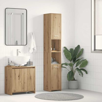 Artisan Oak Bathroom Cabinet 30x30x183.5 cm - Engineered Wood