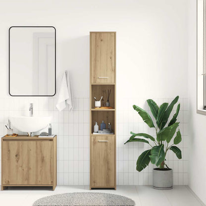 Artisan Oak Bathroom Cabinet 30x30x183.5 cm - Engineered Wood