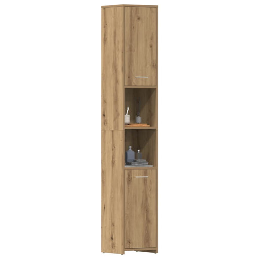 Artisan Oak Bathroom Cabinet 30x30x183.5 cm - Engineered Wood