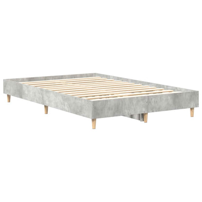 Bed Frame No Mattress Concrete Grey 120x200 cm Engineered Wood