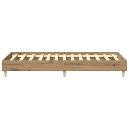 Bed Frame No Mattress Artisan Oak 90x200 cm Engineered Wood