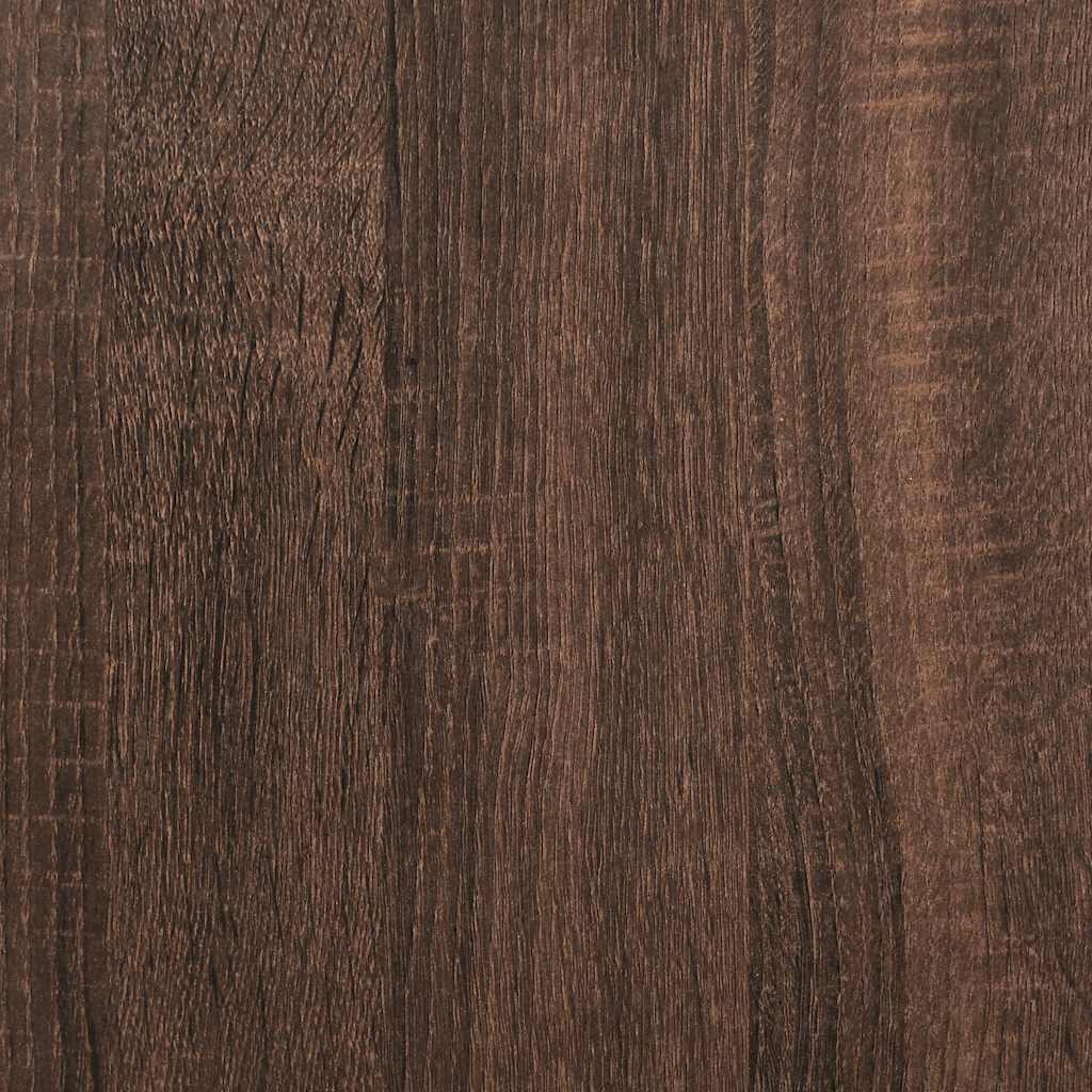 Bed Frame No Mattress Brown Oak 135x190 cm Double Engineered Wood