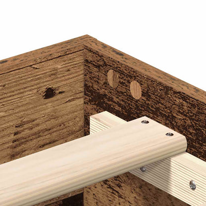 Bed Frame No Mattress Old Wood 90x190 cm Single Engineered Wood