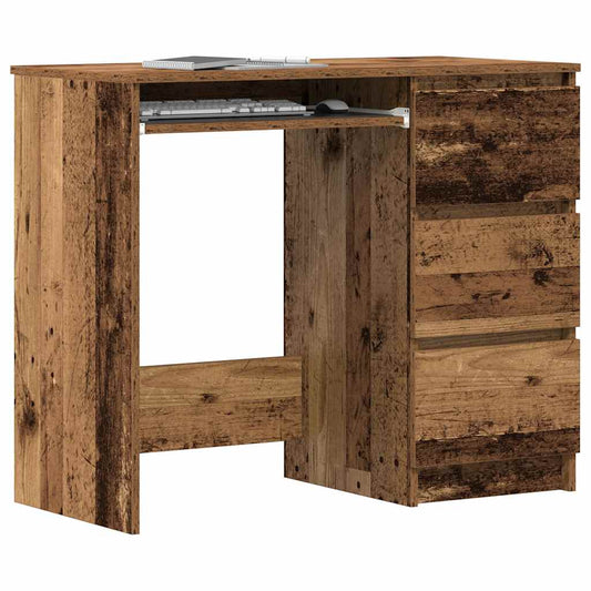 Vintage-Style Desk, Engineered Wood, 90x45x76 cm, Rustic Finish