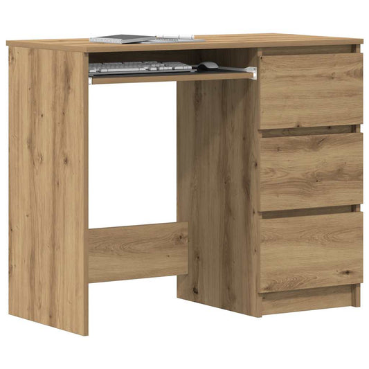 Elegant Desk Artisan Oak 90x45x76 cm - Engineered Wood