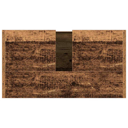 Rustic Bathroom Sink Cabinet 60cm | Old Engineered Wood Finish