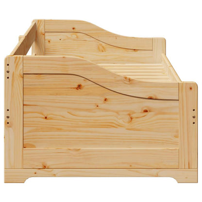 White Metal Daybed with Trundle - IRUN 90x200 cm (No Mattress)