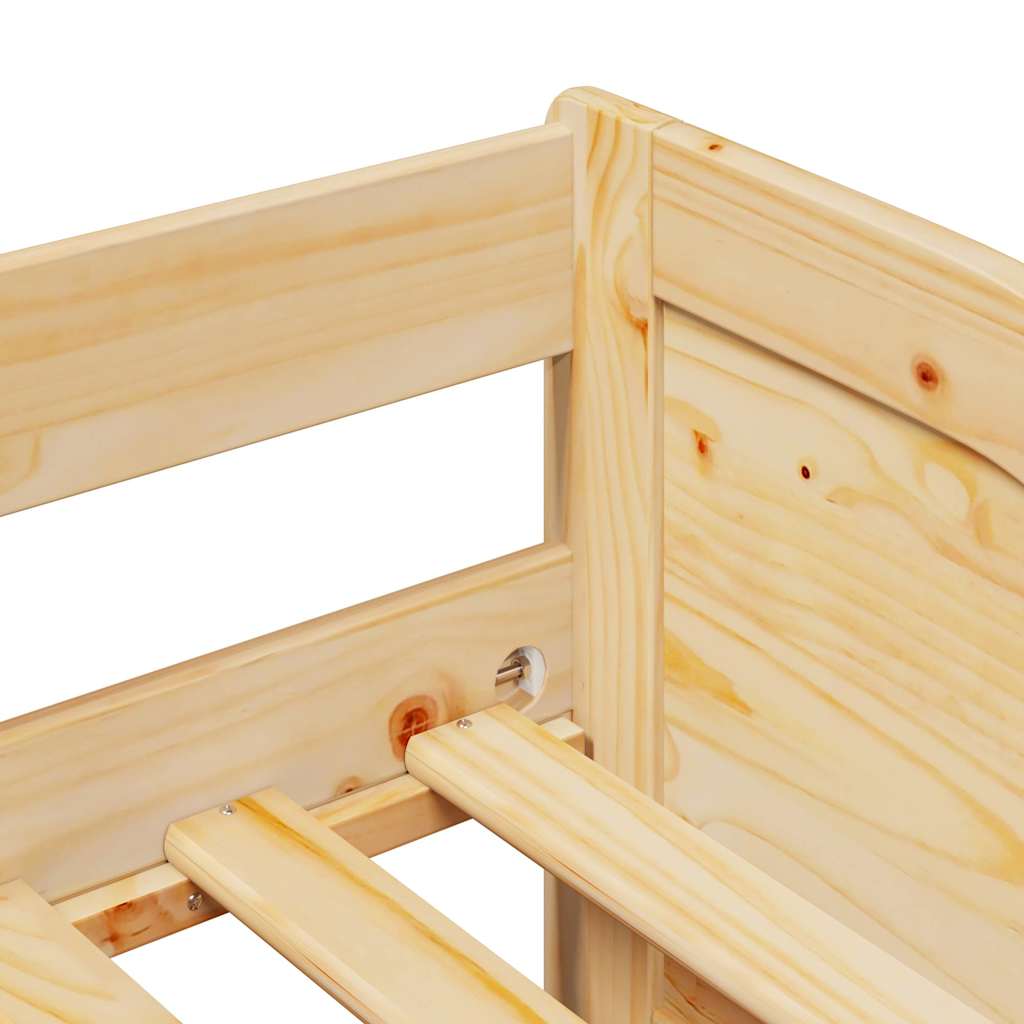 White Metal Daybed with Trundle - IRUN 90x200 cm (No Mattress)