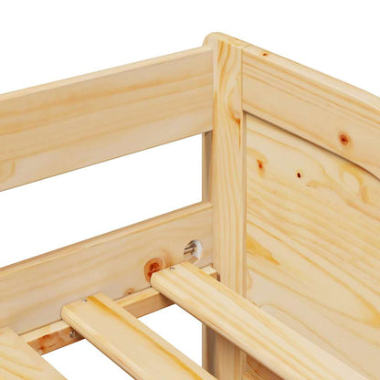 White Metal Daybed with Trundle - IRUN 90x200 cm (No Mattress)