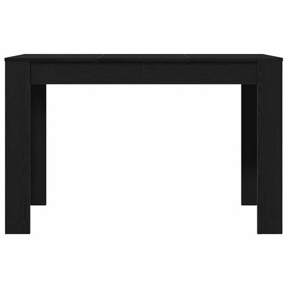 Stylish Black Oak Dining Table 120x60x76 cm - Engineered Wood