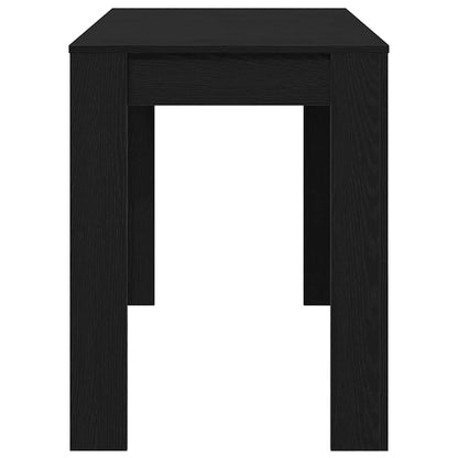 Stylish Black Oak Dining Table 120x60x76 cm - Engineered Wood