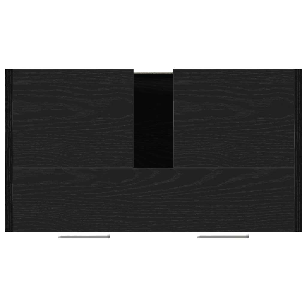Black Oak Bathroom Sink Cabinet - 60x33x60 cm Engineered Wood