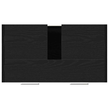 Black Oak Bathroom Sink Cabinet - 60x33x60 cm Engineered Wood