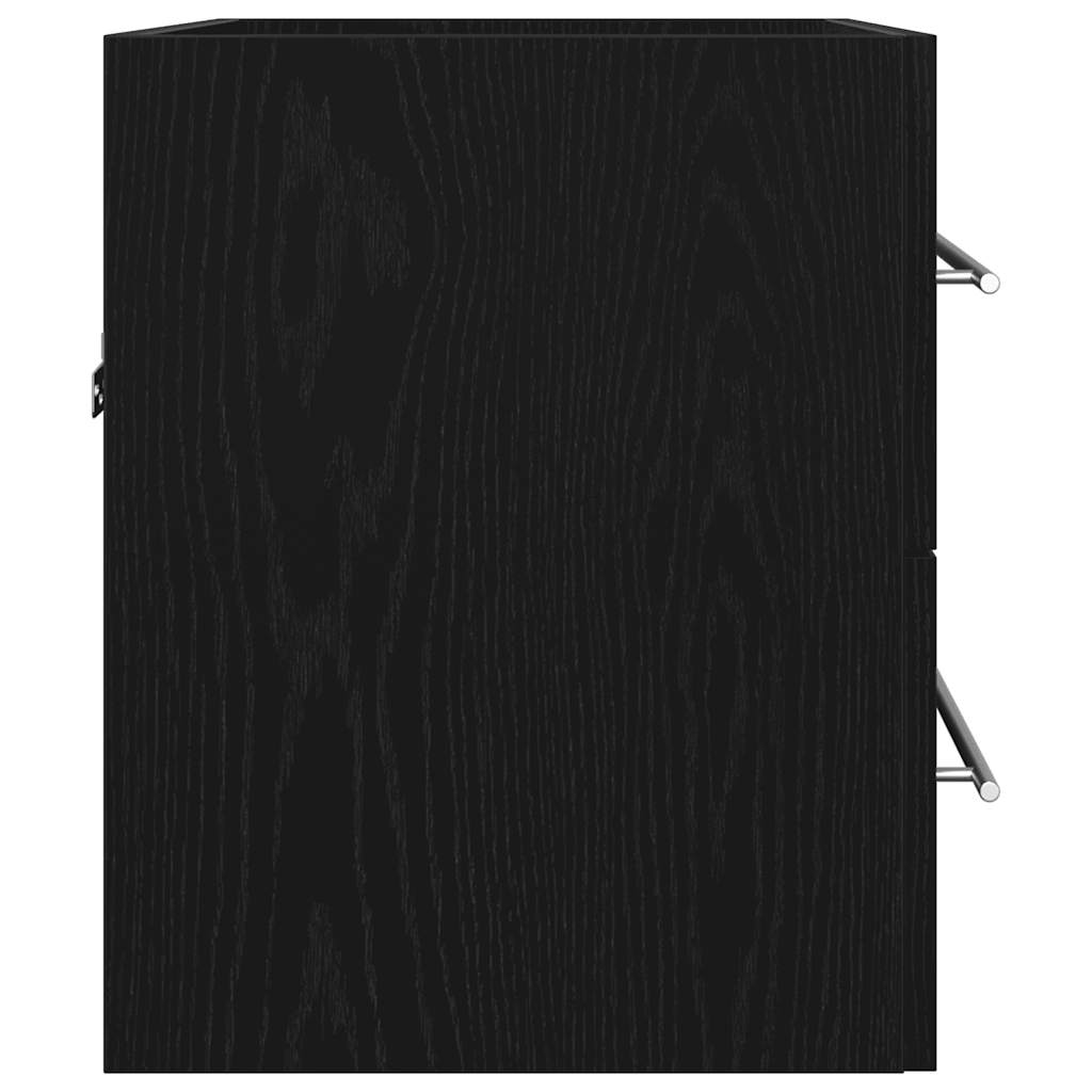Black Oak Bathroom Sink Cabinet - 60x38.5x48cm Engineered Wood