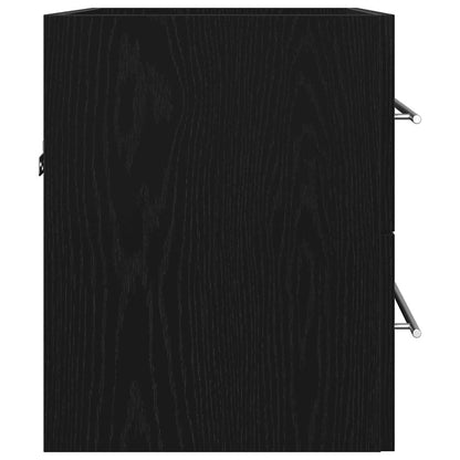 Black Oak Bathroom Sink Cabinet - 60x38.5x48cm Engineered Wood