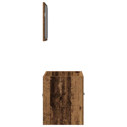 Rustic 2-Piece Bathroom Set - Old Wood Finish Furniture