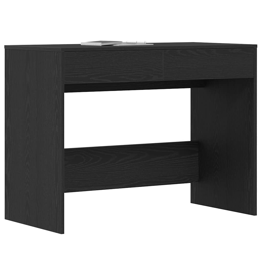 Black Oak Desk, 101x50x76.5 cm, Engineered Wood