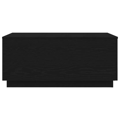 Coffee Table with LED Lights Black Oak 90x50x40 cm