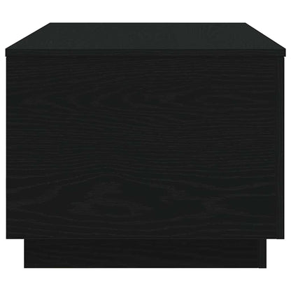 Coffee Table with LED Lights Black Oak 90x50x40 cm