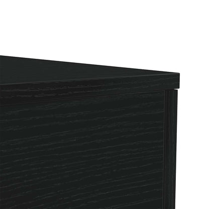 Coffee Table with LED Lights Black Oak 90x50x40 cm