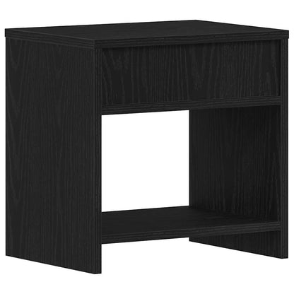 Bedside Cabinets 2 pcs Black Oak 40x30x40 cm Engineered Wood
