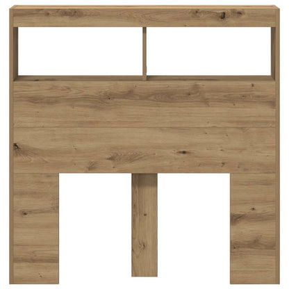LED Headboard Cabinet - Artisan Oak - 100x17x102 cm