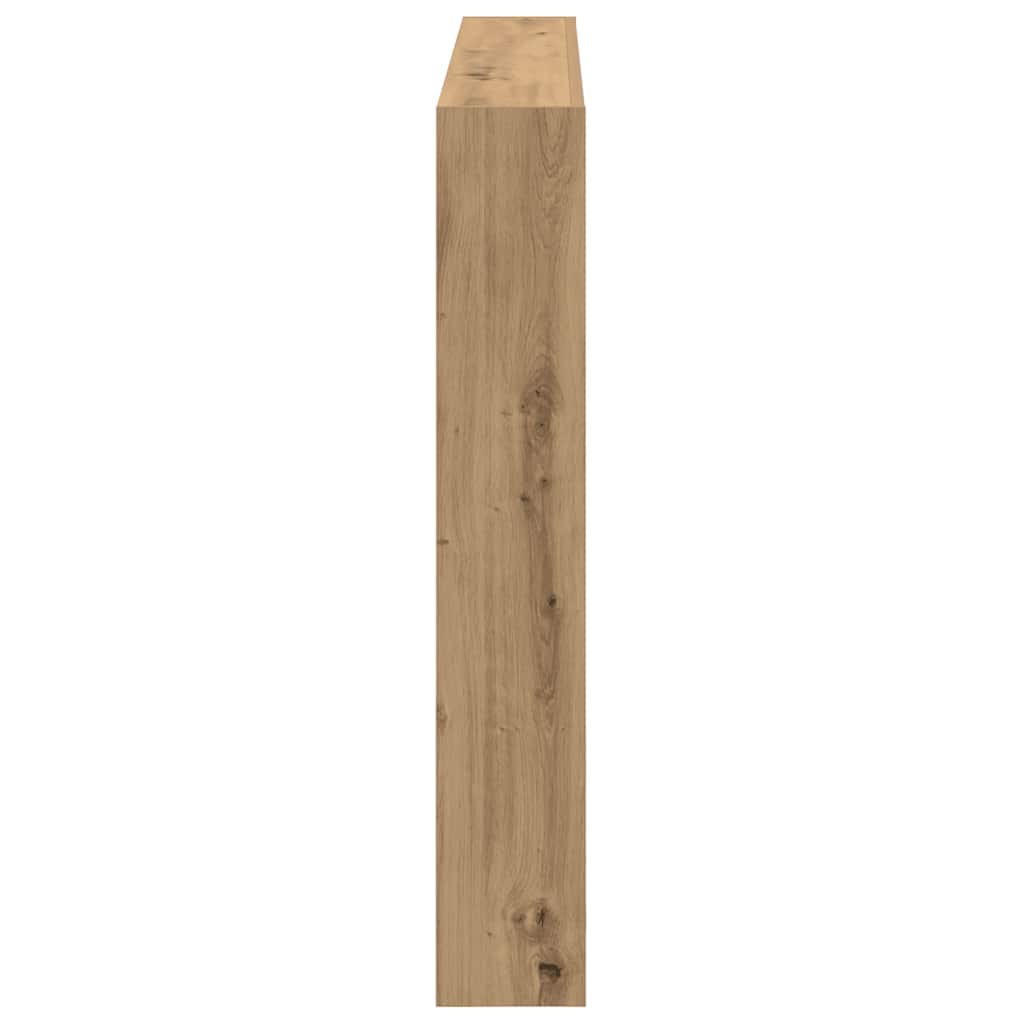 LED Headboard Cabinet, Artisan Oak, 140x17x102 cm