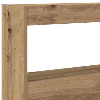 Artisan Oak LED Headboard Cabinet, 160x17x102 cm