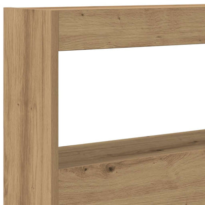 Artisan Oak LED Headboard Cabinet - 180x17x102 cm, Stylish Storage