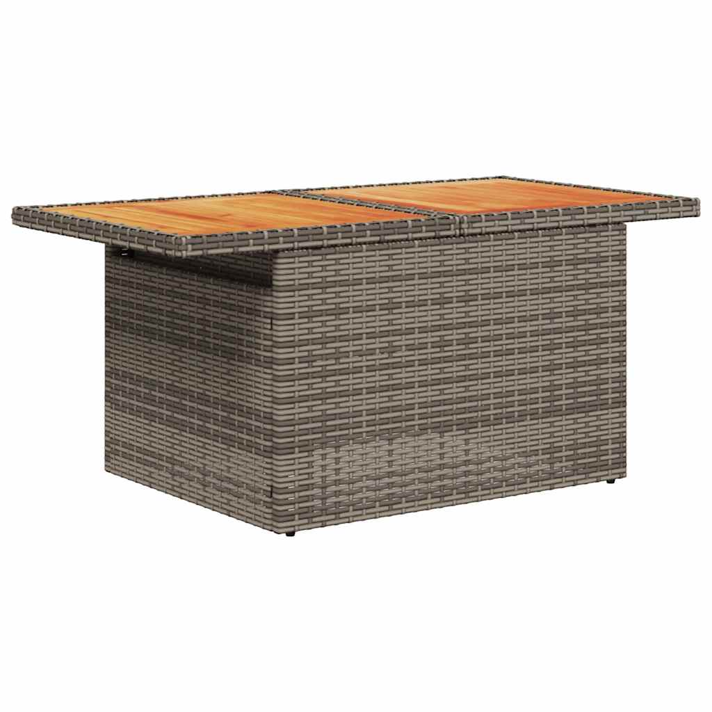 6-Piece Poly Rattan Garden Sofa Set with Cushions, Acacia