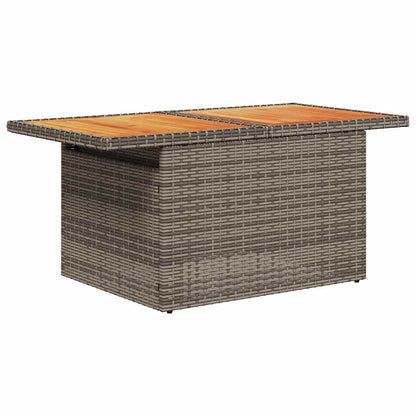 6-Piece Poly Rattan Garden Sofa Set with Cushions, Acacia