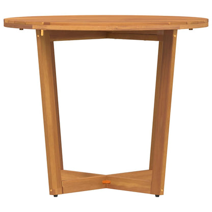 Garden Dining Table Round Ø90x75 cm Solid Wood Acacia