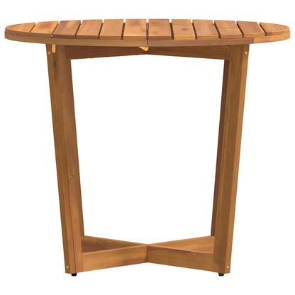 Garden Dining Table Round Ø90x75 cm Solid Wood Acacia