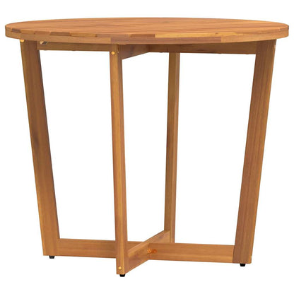 Garden Dining Table Round Ø90x75 cm Solid Wood Acacia
