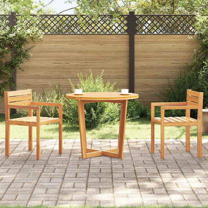 Garden Dining Table Round Ø90x75 cm Solid Wood Acacia